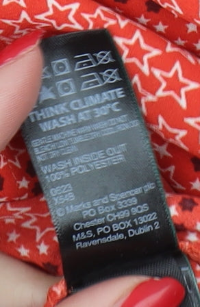 Marks and Spencer Women's Red Button-Up Shirt, Size 20