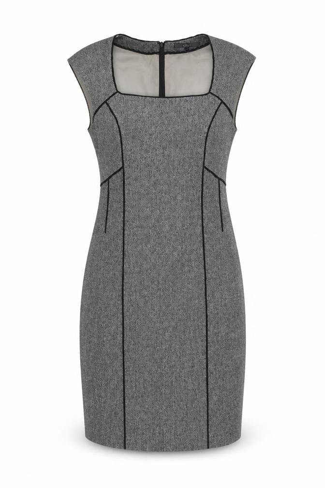 Coast Women's Grey Sheath Dress Size 14 Workwear