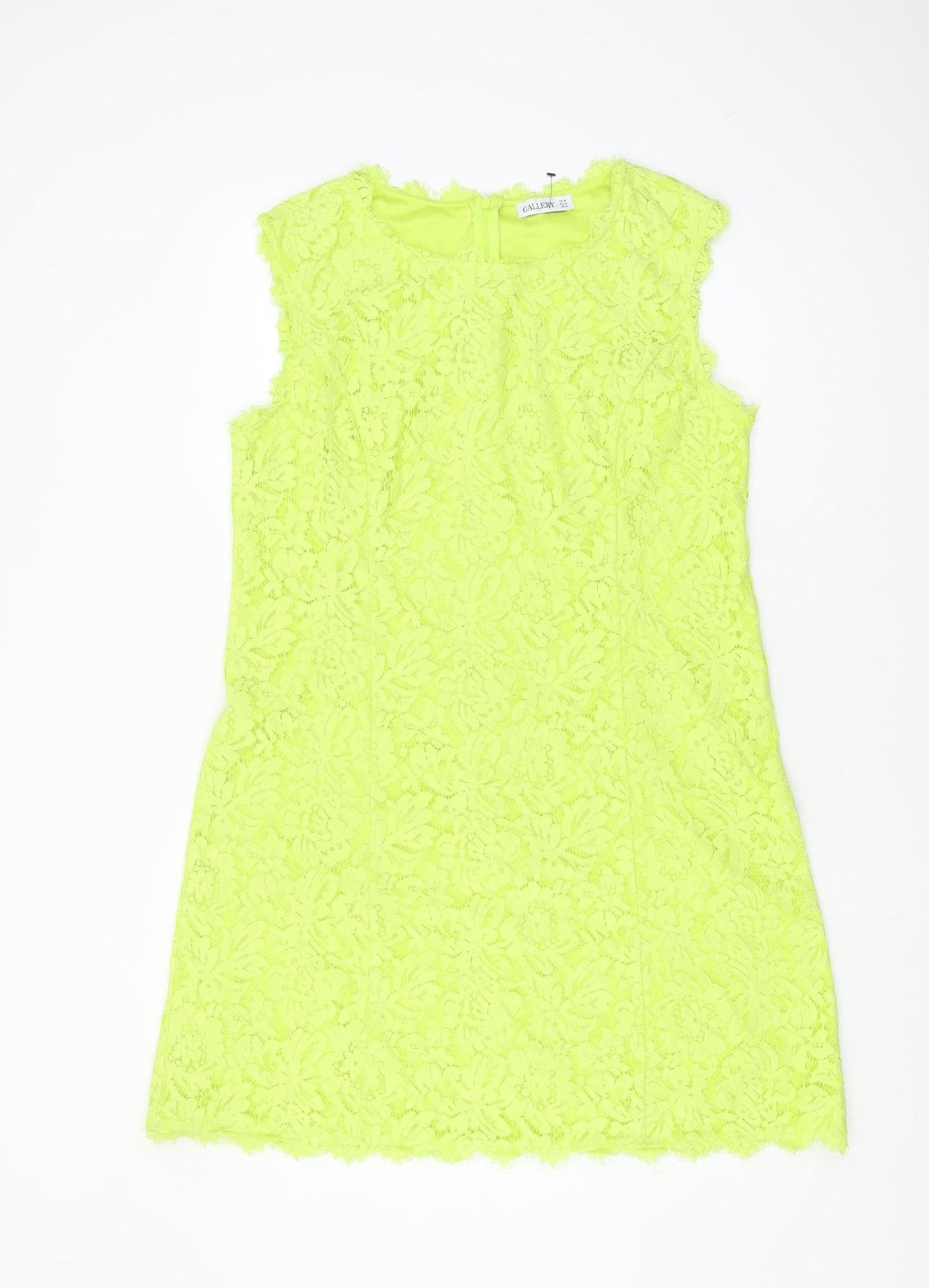 Gallery Women's Green Sheath Dress, Size 16, Elegant Partywear