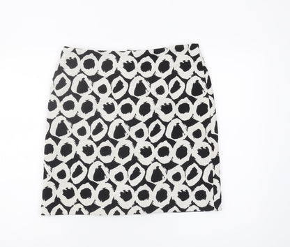 Marks & Spencer Women's Black/White Knee Length Skirt