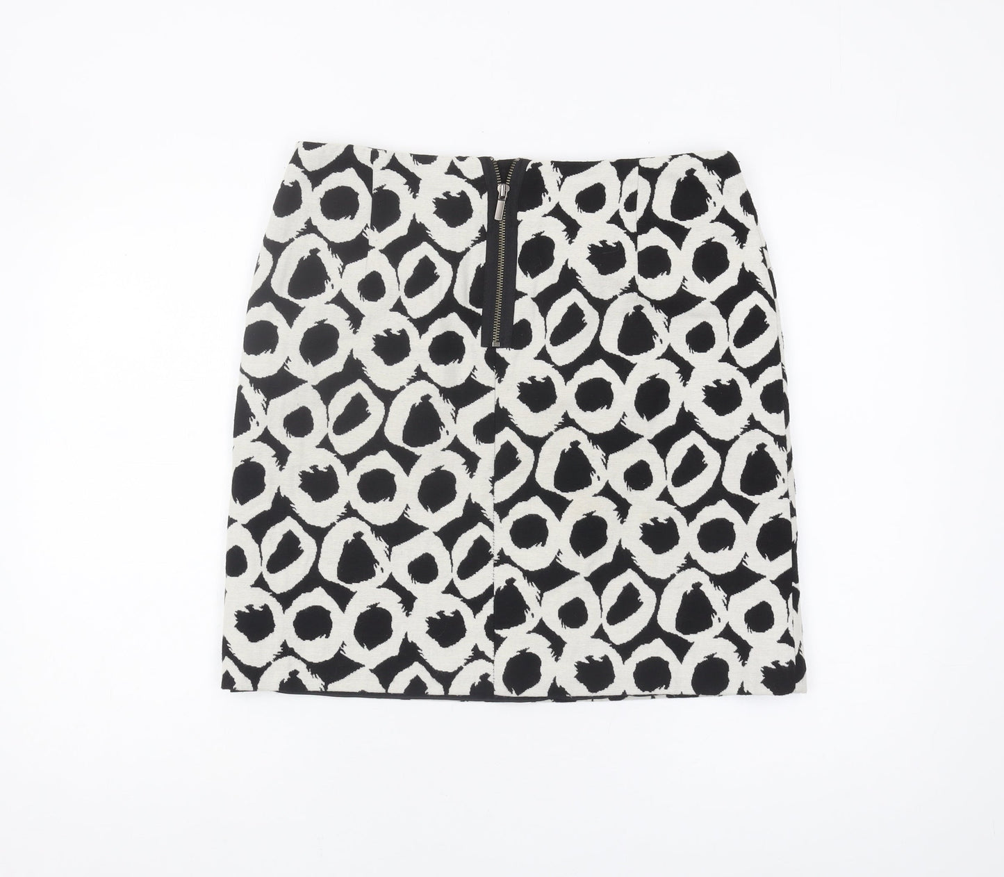 Marks and Spencer Women's Black/White Knee Length Skirt