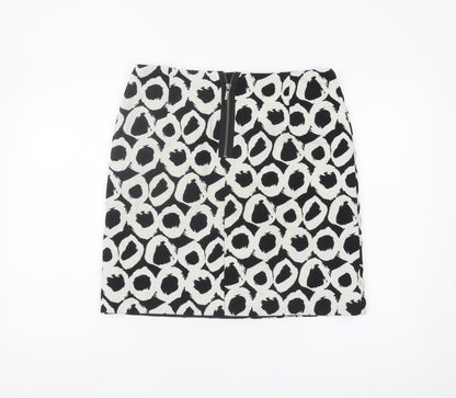 Marks & Spencer Women's Black/White Knee Length Skirt