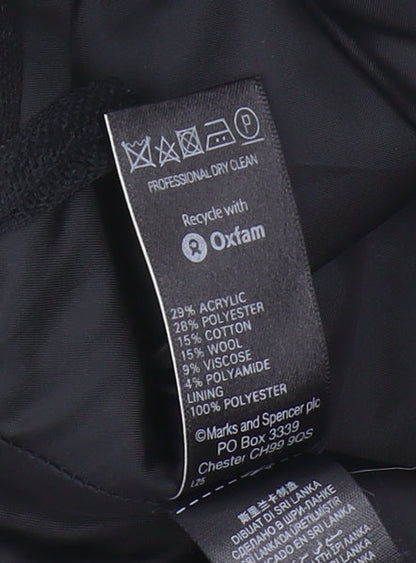 Marks & Spencer Women's Black/White Knee Length Skirt