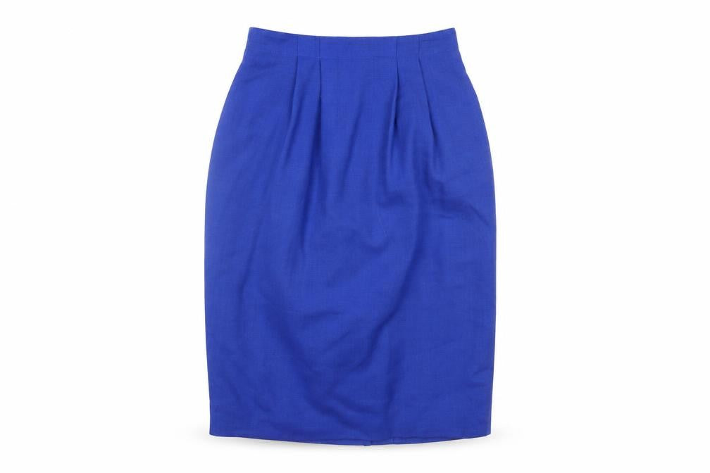 Planet Women's Blue Pencil Skirt Size 8 Wool Business