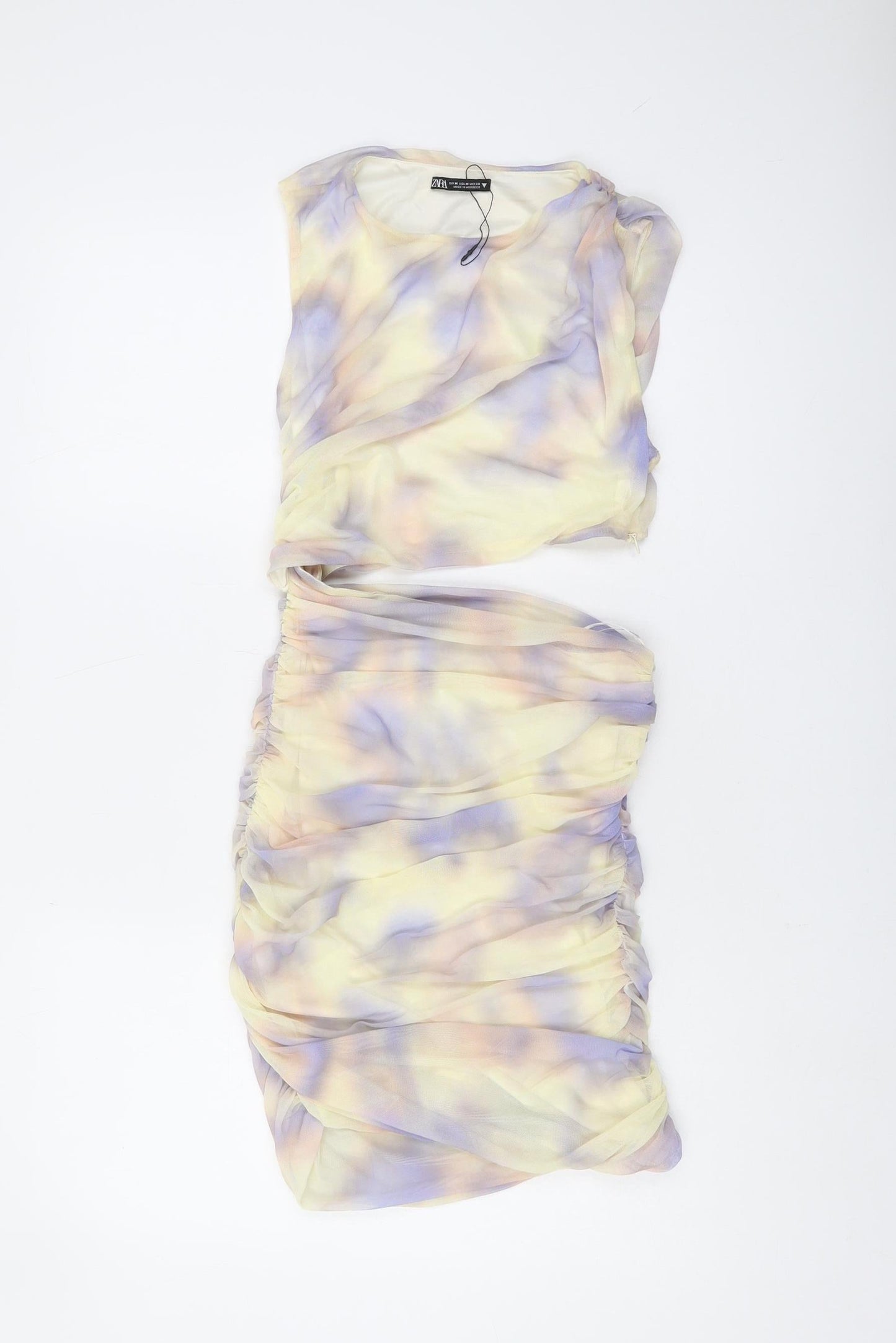 Zara Women's Multicoloured Sleeveless Dress M