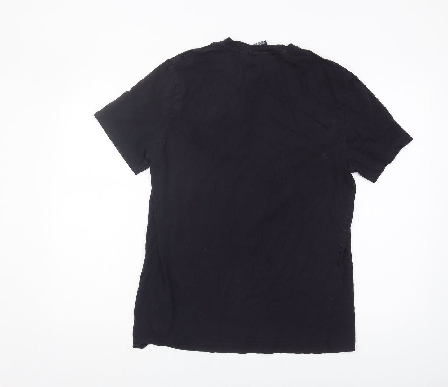 Champion Men's Black Logo Short Sleeve T-Shirt Size L
