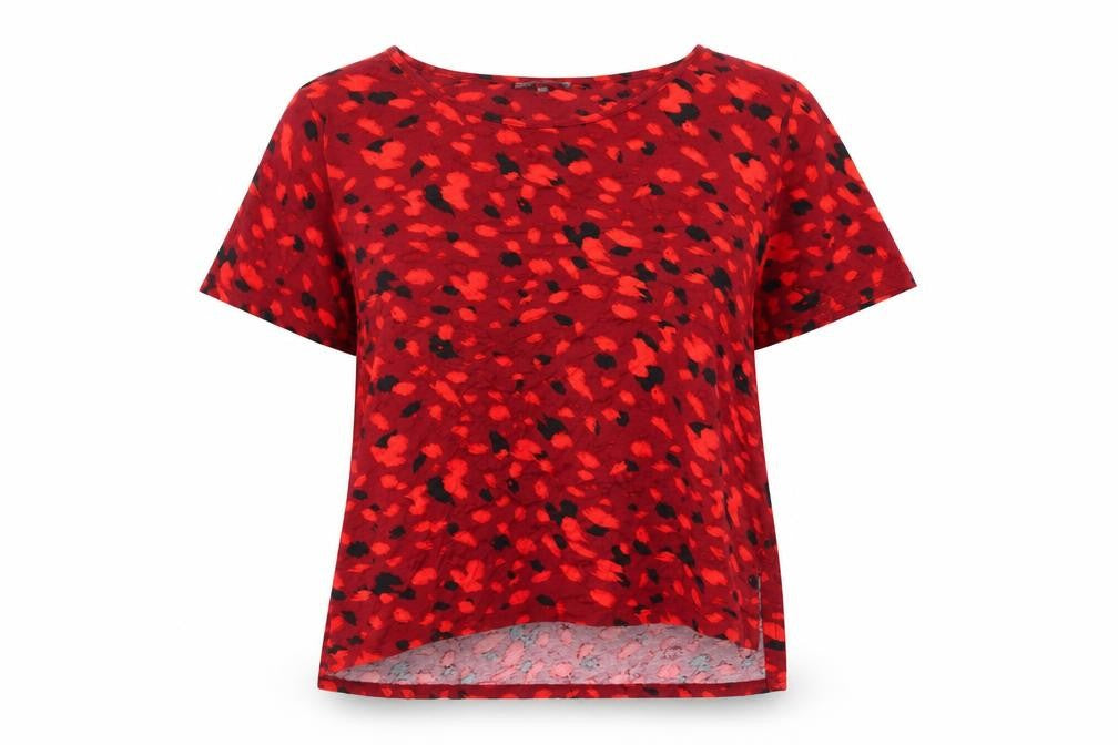 Principles Women's Red Animal Print T-Shirt Size 18