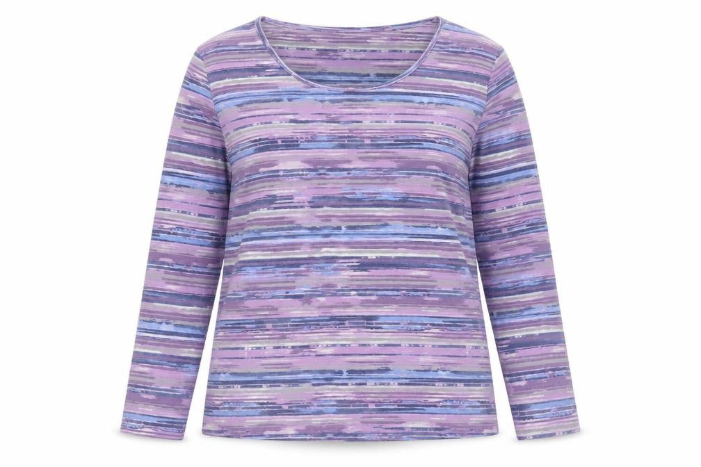 Isle Collection Women's Multicoloured Striped T-Shirt M