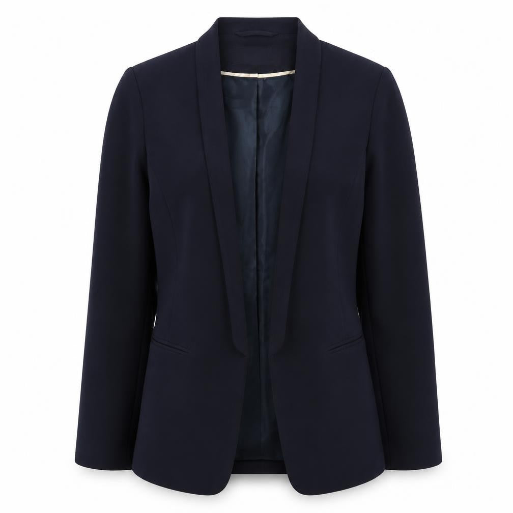 H&M Women's Black Blazer Shawl Lapel Size 6 Regular Fit