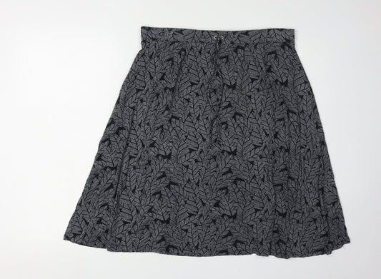 Maine New England Women's Black Geometric A-Line Skirt
