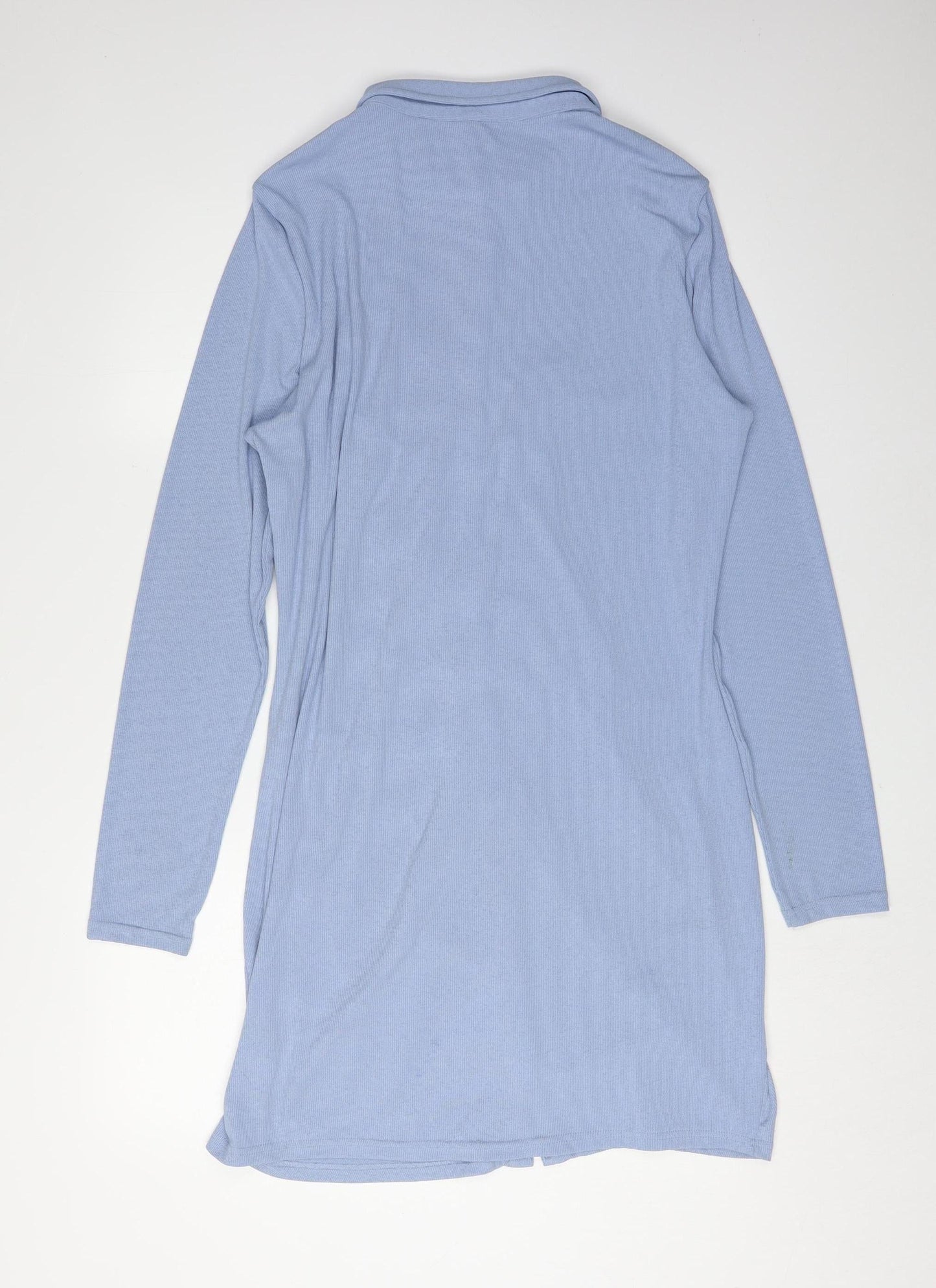 H&M Women's Blue Long Sleeve Shirt Dress XL