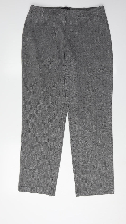 Marks and Spencer Women’s Grey Herringbone Trousers, Size 12