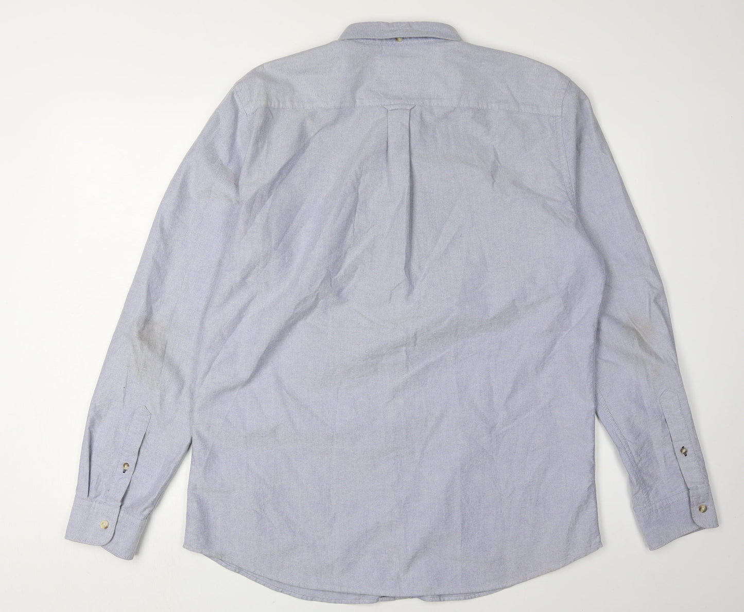 Cambridge Dry Goods Men's Blue Button-Up Shirt L