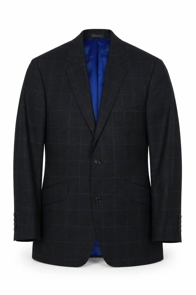 Austin Reed Men's Black Check Blazer 40 Short Formal