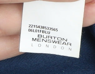 Burton Menswear Blue Parka Jacket, Men's S, Hooded, Lined