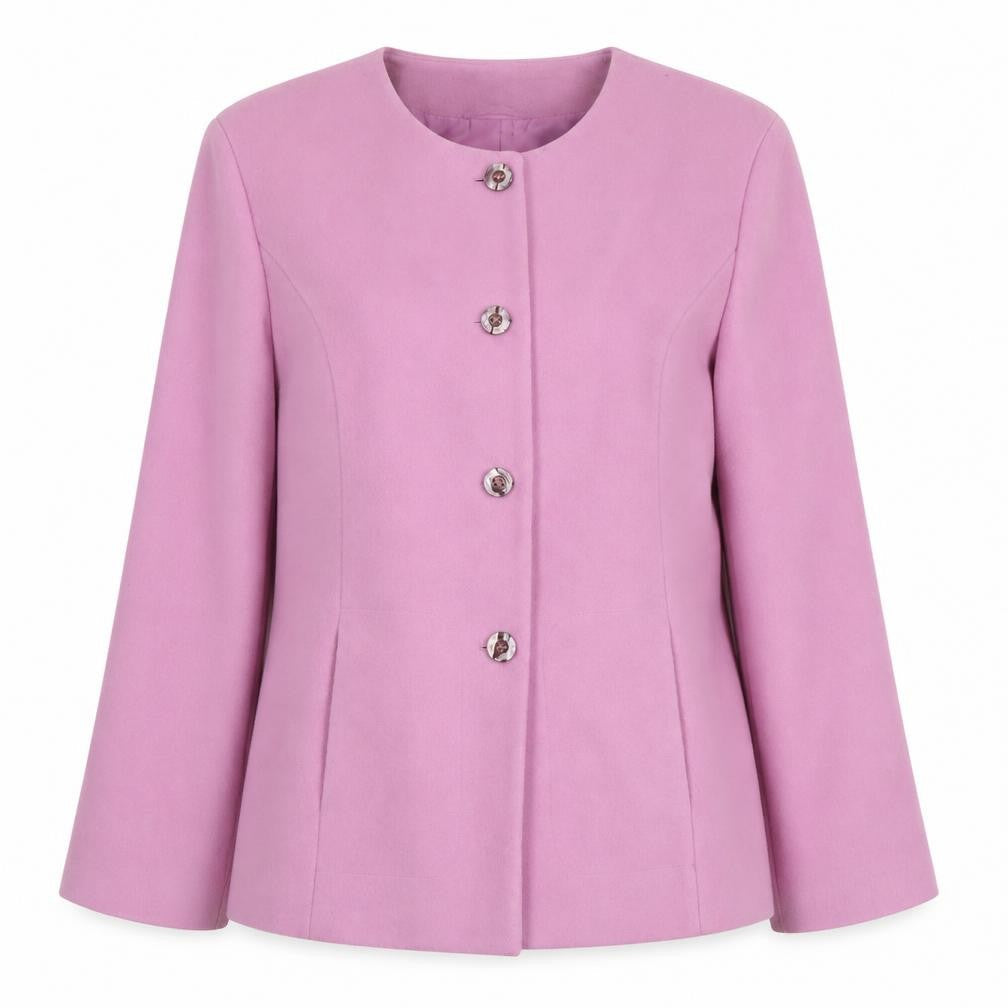 Eugen Klein Women’s Pink Wool Coat, Size 10