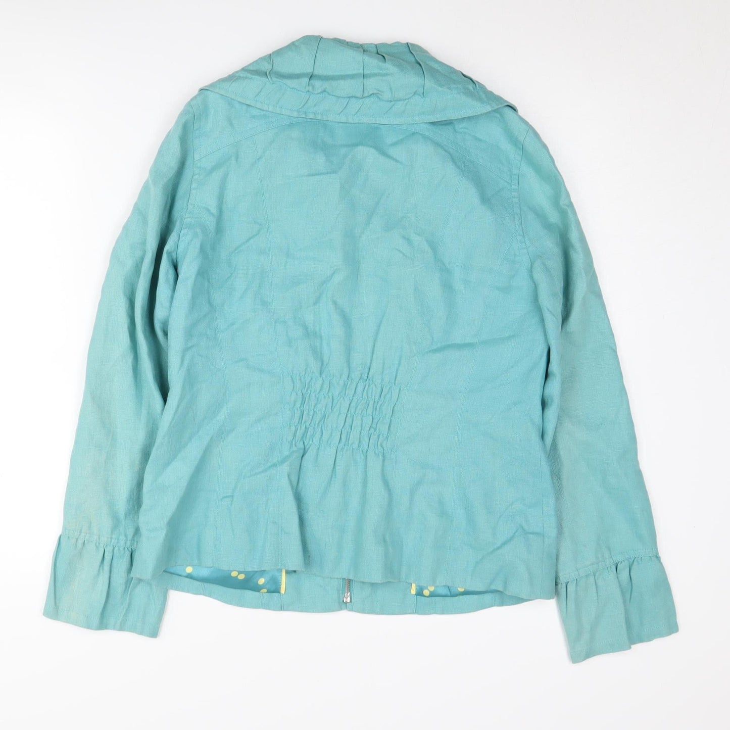 Per Una Women's Blue Flax Zip Jacket, Size 12