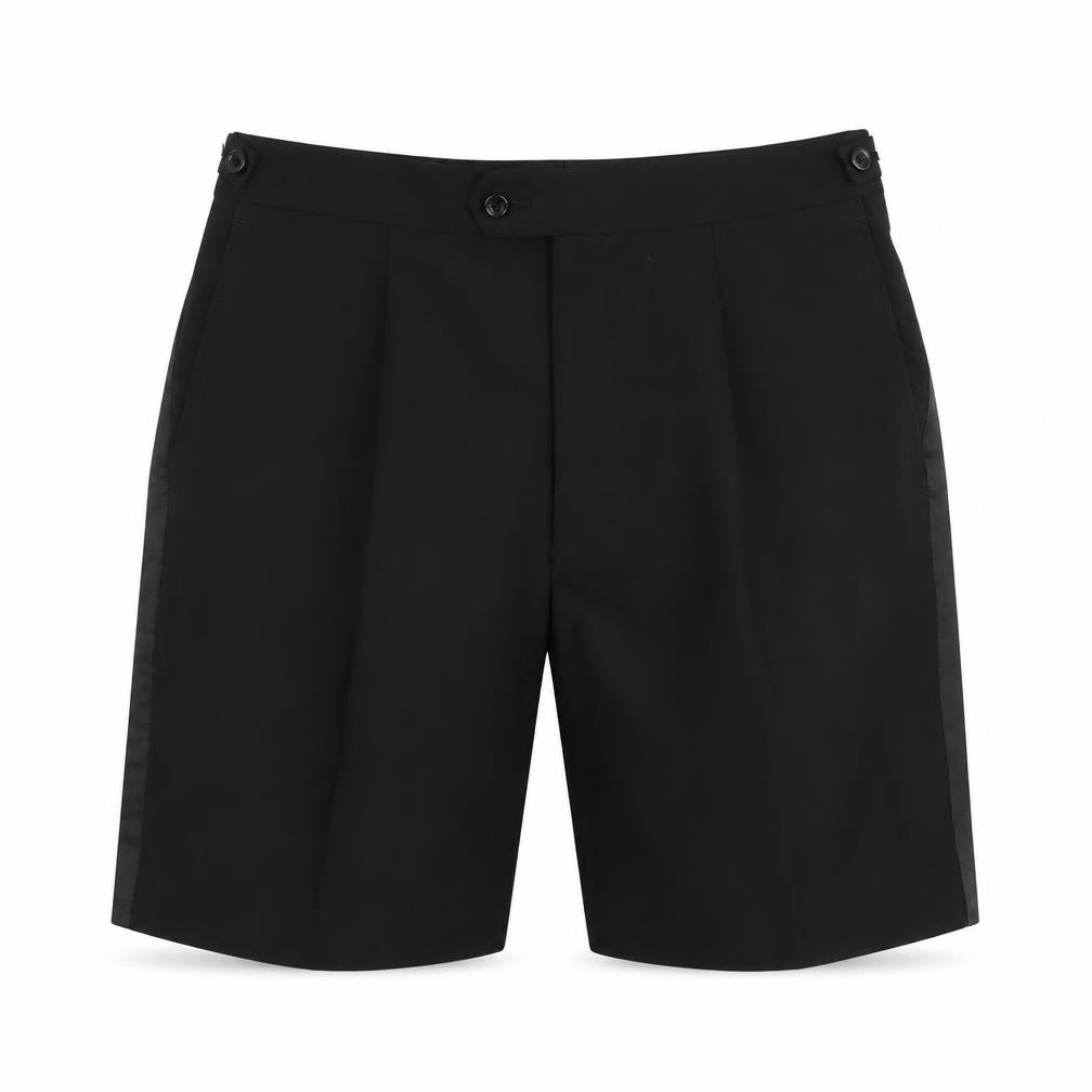 Brook Taverner Men's Black Formal Shorts, Size 36U/46