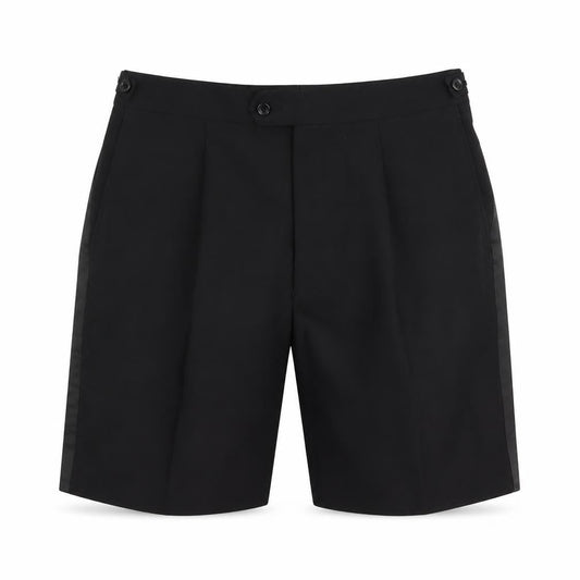 Brook Taverner Men's Black Formal Shorts, Size 36U/46