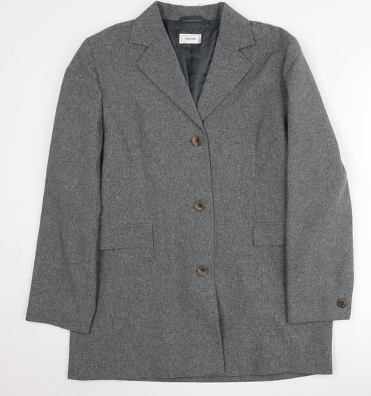 Agenda Women's Grey Blazer Trouser Suit Size 14