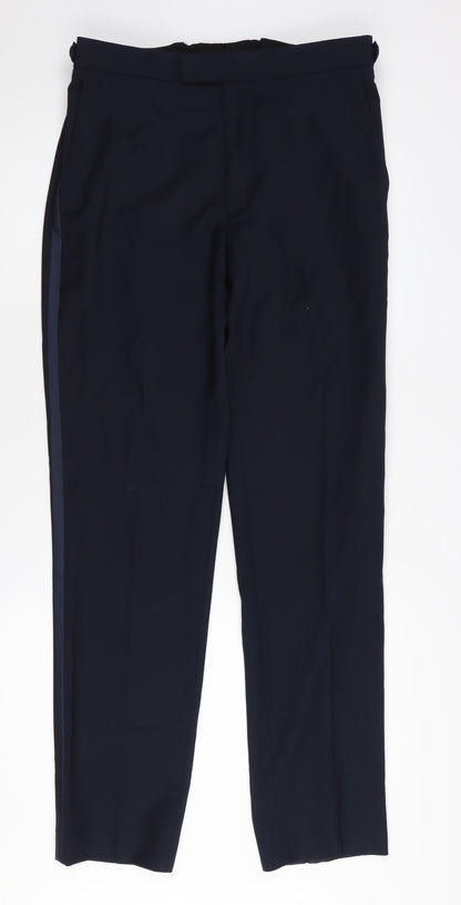 Additional front view of Autograph Men's Black Tailored Dress Pants, size 34