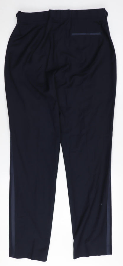 Back view of Autograph Men's Black Tailored Dress Pants, size 34
