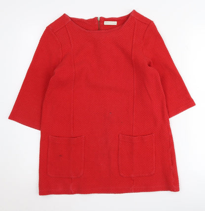 Whistles Red Women's Blouse, Size 12 - Classic Style