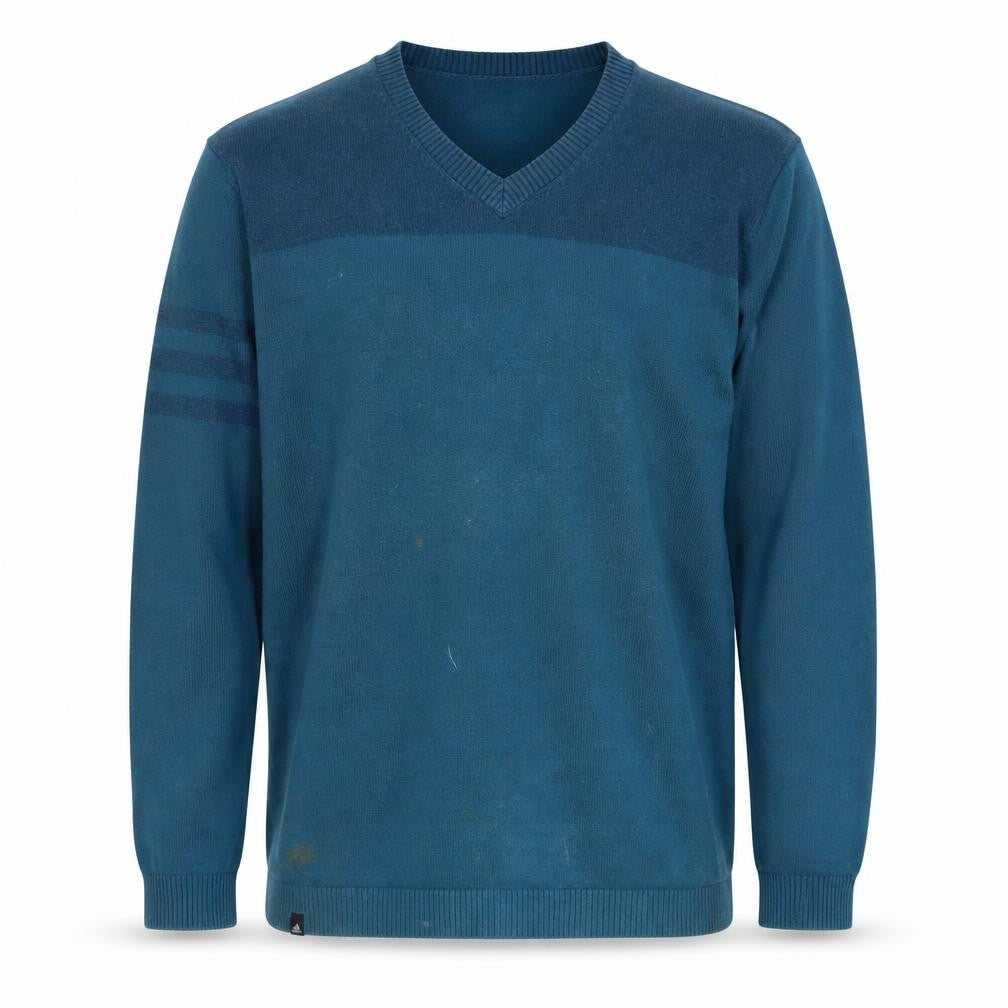 Adidas Men's Blue V-Neck Pullover Jumper M