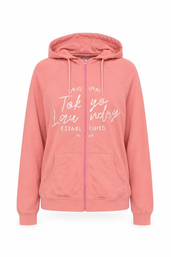 Tokyo Laundry Women's Pink Full Zip Hoodie Size 10
