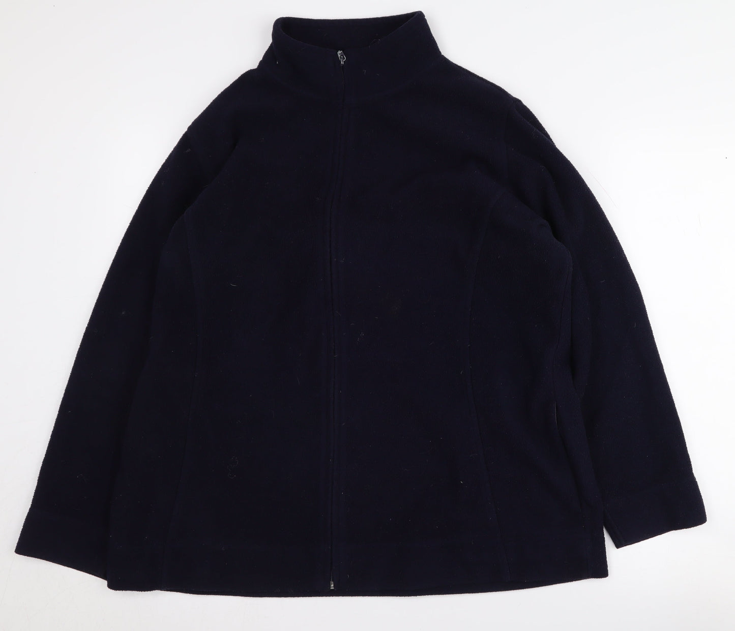 EWM Women's Black Fleece Jacket L Casual Zip