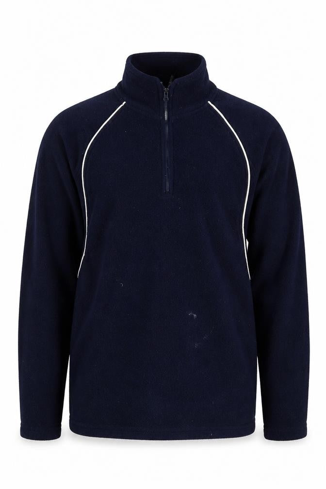 Marks & Spencer Men's Blue Fleece 1/4 Zip Sweatshirt M