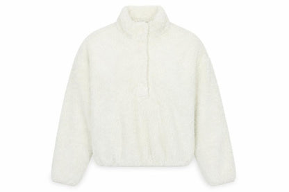 H&M Women's White Mock Neck Sweatshirt Size 12