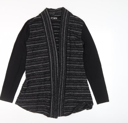 Per Una Women's Black Striped Cardigan Size 10