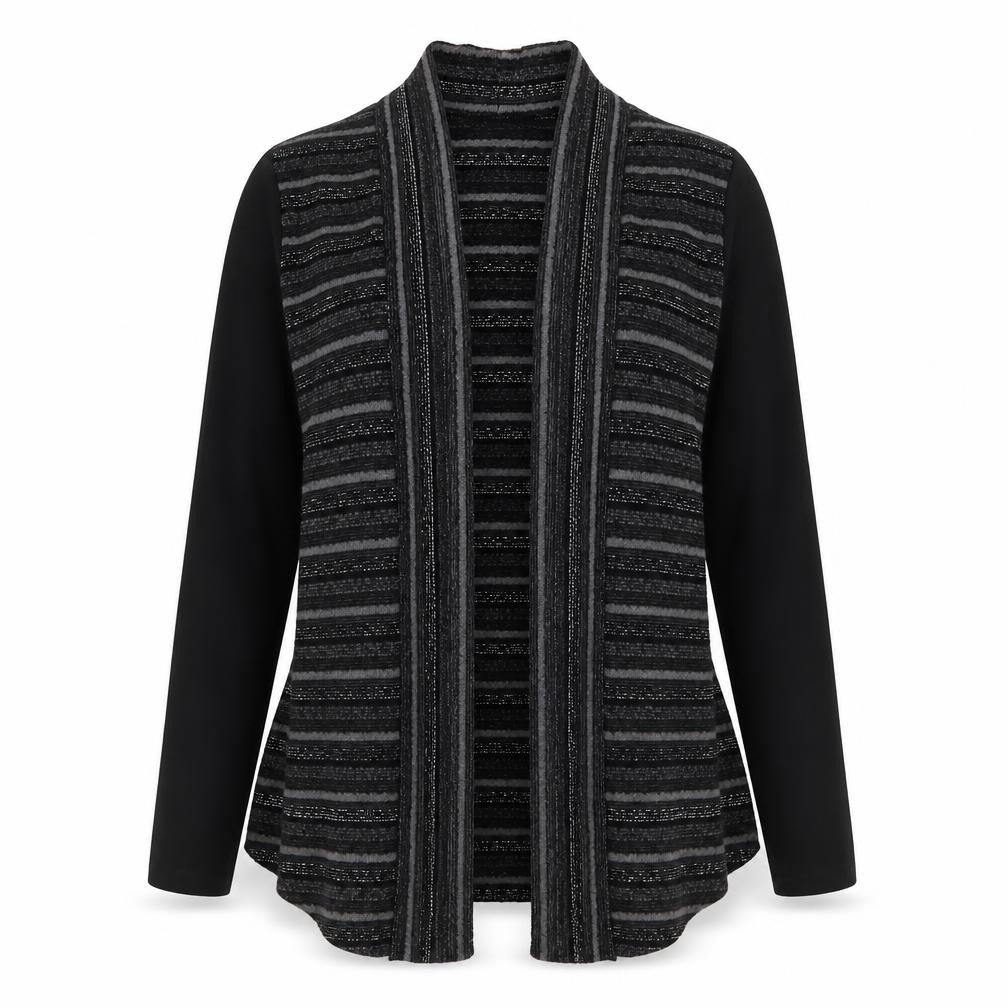 Per Una Women's Black Striped Cardigan Size 10