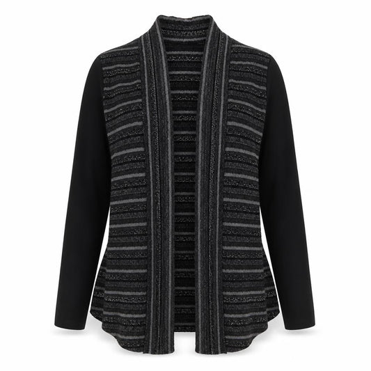 Per Una Women's Black Striped Cardigan Size 10