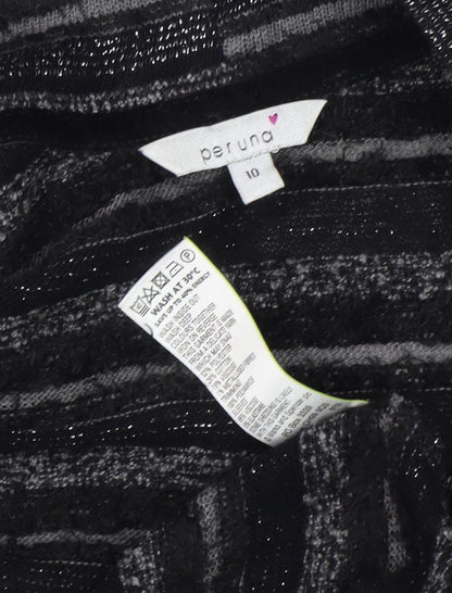 Per Una Women's Black Striped Cardigan Size 10
