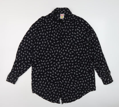 Clockhouse Women's Black Button-Up Shirt - Size 14