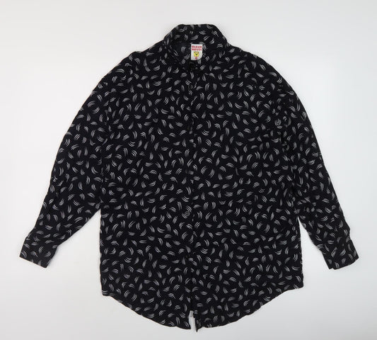 Clockhouse Women's Black Button-Up Shirt - Size 14