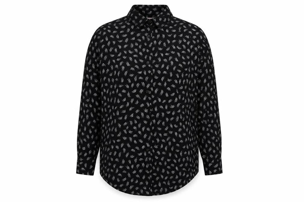 Clockhouse Women's Black Button-Up Shirt - Size 14