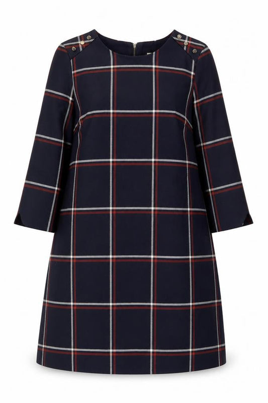Phase Eight Women's Multicoloured Plaid Shift Dress, Size 12