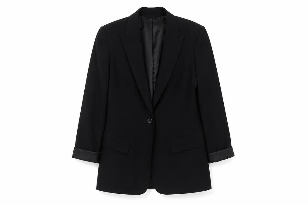 Next Women's Black Single-Breasted Blazer Size 8