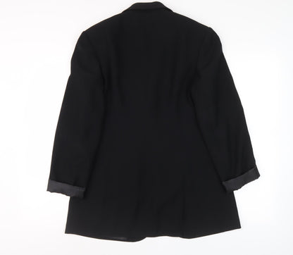 Next Women's Black Single-Breasted Blazer Size 8