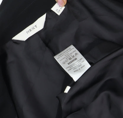 Next Women's Black Single-Breasted Blazer Size 8