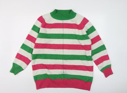 Next Women's Multicoloured Striped Pullover Jumper Size 12