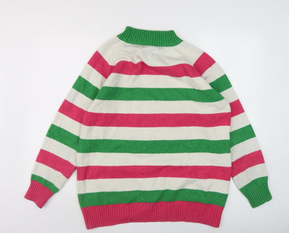 Next Women's Multicoloured Striped Pullover Jumper Size 12