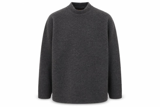George Men's Grey Pullover Sweatshirt, Medium, Mock Neck