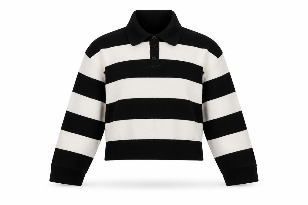 Mango Women's Black Striped Pullover Jumper