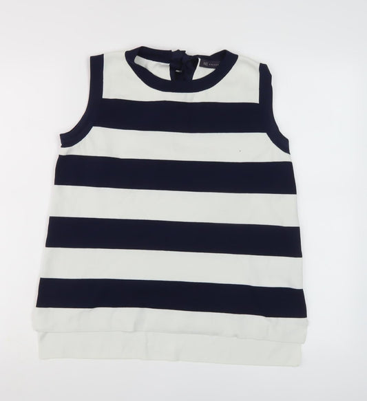 Marks and Spencer Women's Navy Striped Poncho M