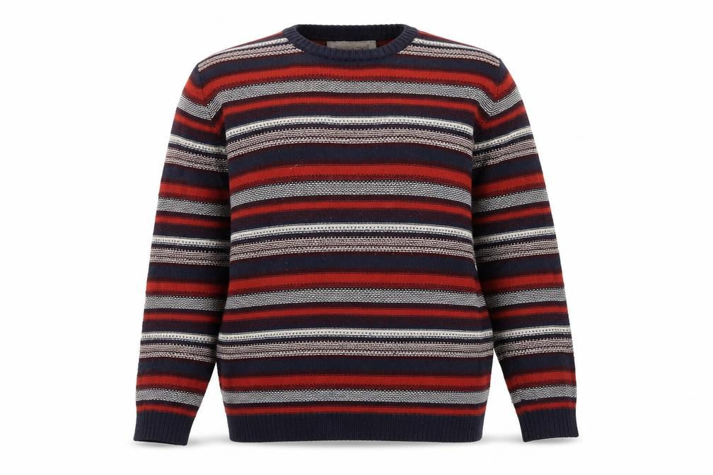 H.J.H Men's XL Multicoloured Striped Pullover Jumper