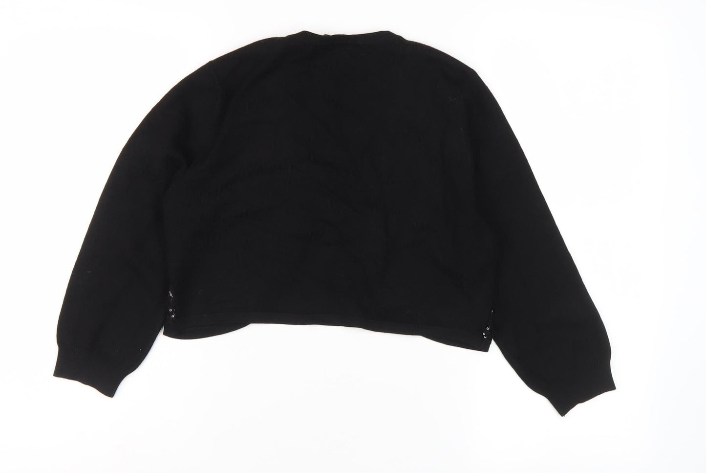 M&Co Women's Black Cardigan UK 12, Sequin Accents
